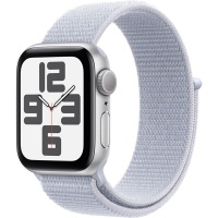 Умные часы Apple Watch SE 2024 GPS 40mm Silver Aluminum Case with Blue Cloud Sport Loop, MXEE3>