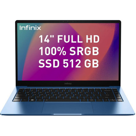 Ноутбук Infinix Inbook X2, Intel Core i7 1065G7, RAM 8 ГБ, SSD 512 ГБ, Intel Iris Plus Graphics, Windows 11 Home, синий