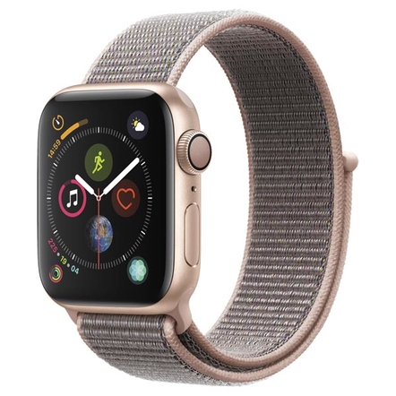 Apple Watch Series 4 GPS 44mm Aluminum Case with Sport Loop Золотистый/Розовый песок (MU6G2RU/A) Apple Watch Series 4 GPS 44mm Aluminum Case with Sport Loop Золотистый/Розовый песок (MU6G2RU/A)