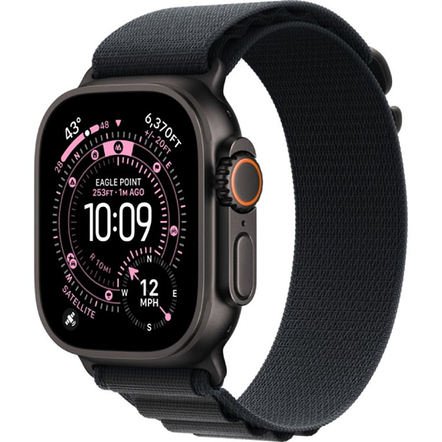 Apple Watch Ultra 3 (2025) 49mm Black Titanium Case with Black Alpine Loop L, MF0X4
