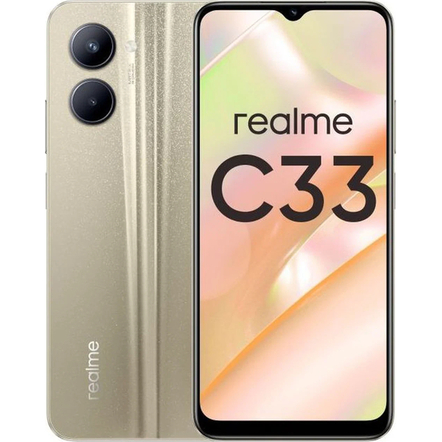 Смартфон realme C33 4/64 ГБ RU, Dual nano SIM, золотой