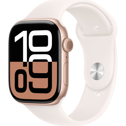 Умные часы Apple Watch Series 10 46mm, Rose Gold Aluminum Case with Sport Band Light Blush (M/L) MWWU3 Умные часы Apple Watch Series 10 46mm, Rose Gold Aluminum Case with Sport Band Light Blush (M/L) MWWU3