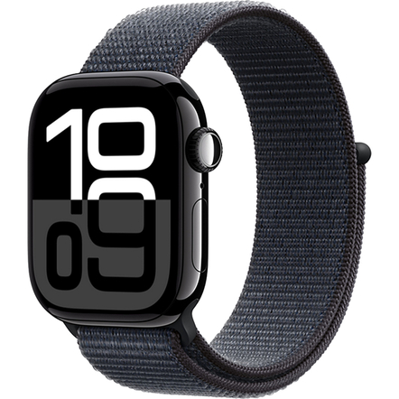 Умные часы Apple Watch Series 10 46mm, Jet Black Aluminum Case with Ink Sport Loop MWWR3