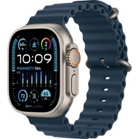 Apple Watch Ultra 2 GPS + Cellular 49mm Titanium Case with Navy Ocean Band, MYT03>