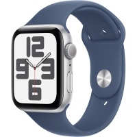 Умные часы Apple Watch SE 2024 GPS 44mm Silver Aluminum Case with Denim Sport Band M/L, MXER3>