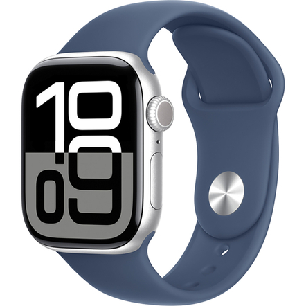 Умные часы Apple Watch Series 10 42mm, Silver Aluminum Case with Sport Band Denim (S/M) MWWA3 Умные часы Apple Watch Series 10 42mm, Silver Aluminum Case with Sport Band Denim (S/M) MWWA3