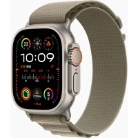 Apple Watch Ultra 2 GPS + Cellular 49mm Titanium Case with Olive Alpine Loop M, MREY3/MRFJ3>