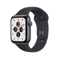 Умные часы Apple Watch SE GPS 44мм Aluminum Case with Sport Band, серый космос/тёмная ночь (MKQ63)>
