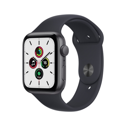 Умные часы Apple Watch SE GPS 44мм Aluminum Case with Sport Band, серый космос/тёмная ночь (MKQ63)