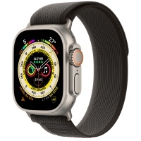 Умные часы Apple Watch Ultra 49 мм Titanium Case, титановый/черно-серый Trail Loop (S/M 130-180) (нейлон) (MQG13) (MQEP3)>