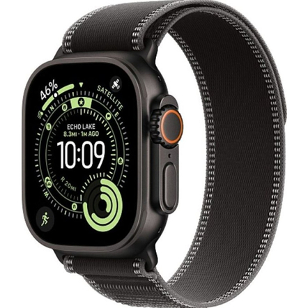 Apple Watch Ultra 3 (2025) 49mm Black Titanium Case with Black/Charcoal Trail Loop M/L, MF1H4