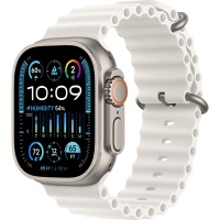 Apple Watch Ultra 2 GPS + Cellular 49mm Titanium Case with White Ocean Band, MRF93>