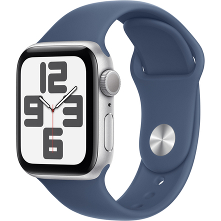 Умные часы Watch SE 2024 GPS 40mm Silver Aluminum Case with Denim Sport Band S/M, MXEC3 Умные часы Watch SE 2024 GPS 40mm Silver Aluminum Case with Denim Sport Band S/M, MXEC3