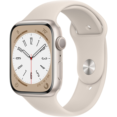 Умные часы Apple Watch Series 8 45mm Starlight Aluminum Case with Midnight Sport Band M/L, MNUQ3 Умные часы Apple Watch Series 8 45mm Starlight Aluminum Case with Midnight Sport Band M/L, MNUQ3