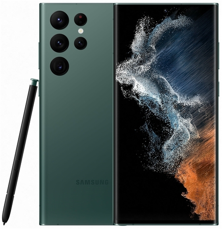 Смартфон Samsung Galaxy S22 Ultra (SM-S908E/DS) 12/256 ГБ, зеленый (Qualcomm Snapdragon 8 Gen 1)