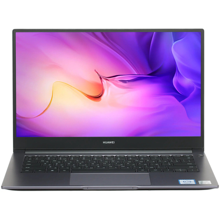 Ноутбук HUAWEI MateBook D 14 Intel Core i5 10210U 1.6 ГГц, RAM 8 ГБ, SSD 256 ГБ, (NBB-WAH9) 53012JGN, серый