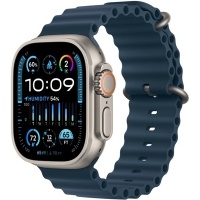 Apple Watch Ultra 2 GPS + Cellular 49mm Titanium Case with Blue Ocean Band, MRF73>