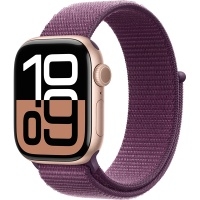 Умные часы Apple Watch Series 10 42mm, Rose Gold Aluminum Case with Plum Sport Loop, MWWK3>