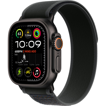 Apple Watch Ultra 2 GPS + Cellular 49mm Black Titanium Case with Black Trial Loop M/L, MX4V3