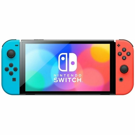 Игровая приставка Nintendo Switch OLED 64 ГБ, без игр, неоновый синий/неоновый красный