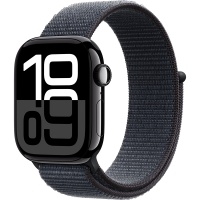 Умные часы Apple Watch Series 10 42mm, Jet Black Aluminum Case with Ink Sport Loop MWWG3>