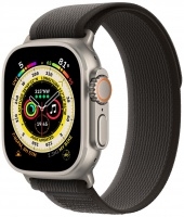 Умные часы Apple Watch Ultra 49 мм Titanium Case, титановый/черно-серый Trail Loop M/L (нейлон) (MQEQ3) (MQFX3)>