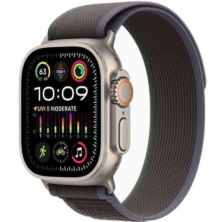 Apple Watch Ultra 2 GPS + Cellular 49mm Titanium Case with Blue/Black Trail Loop S/M, MRF53
